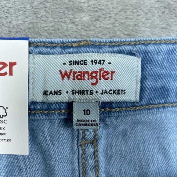 Wrangler Womens Denim Midi Skirt Button Front High Rise Size 10 d0632 - Picture 5 of 7